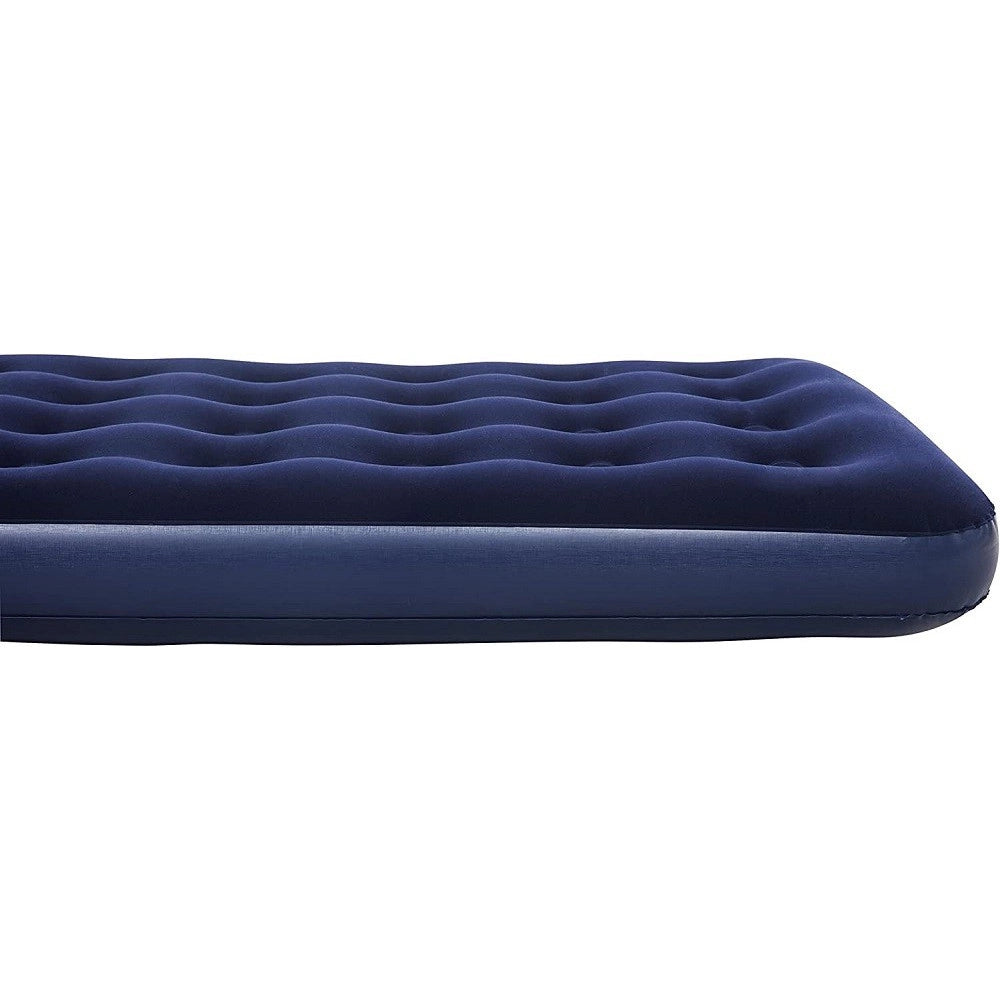 Trade Shop - Materasso Gonfiabile Singolo Airbed Blu Floccato Plus 188x99x22cm Campeggi 67001 -