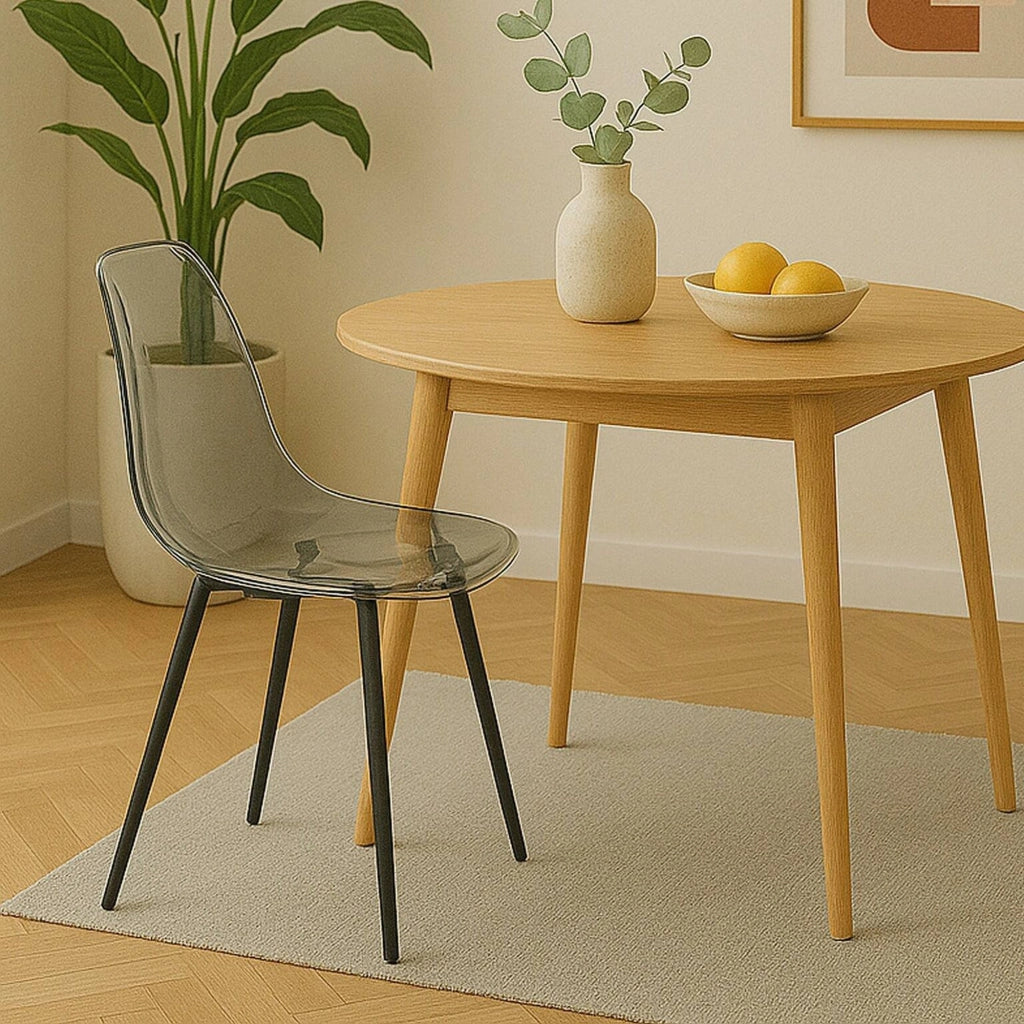 Sedia Amstrong, Poltrona in PET, Sedia da pranzo ergonomica, Seduta per riunioni, 53x46h81 cm, FumÒ©