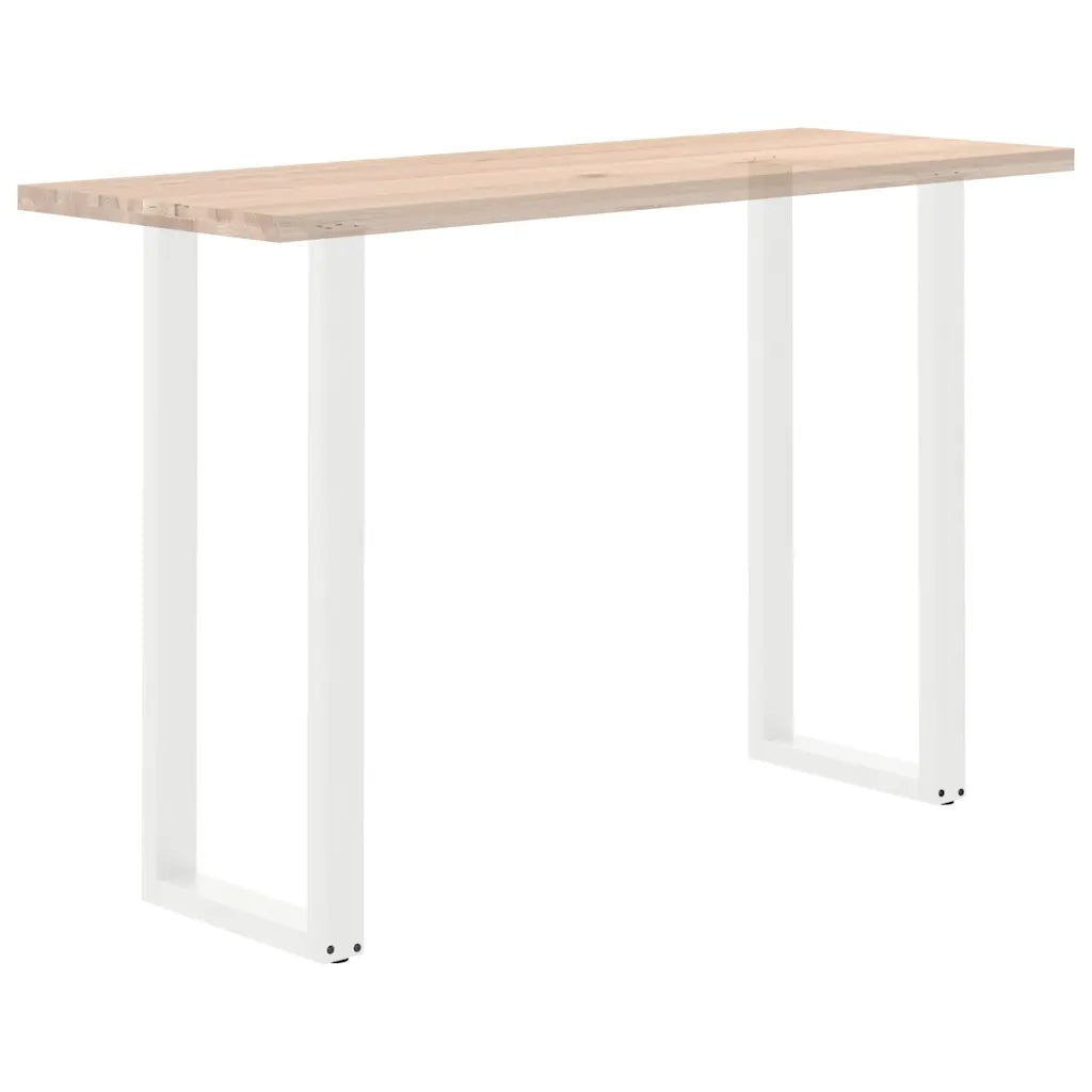 Gambe per tavolo da bar a forma di U 2 pz bianche 40x(110-111) cm in acciaio 4013241