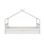 Vitalispa Letto montessori bambini Bianco 90x200 cm con 2 cassetti