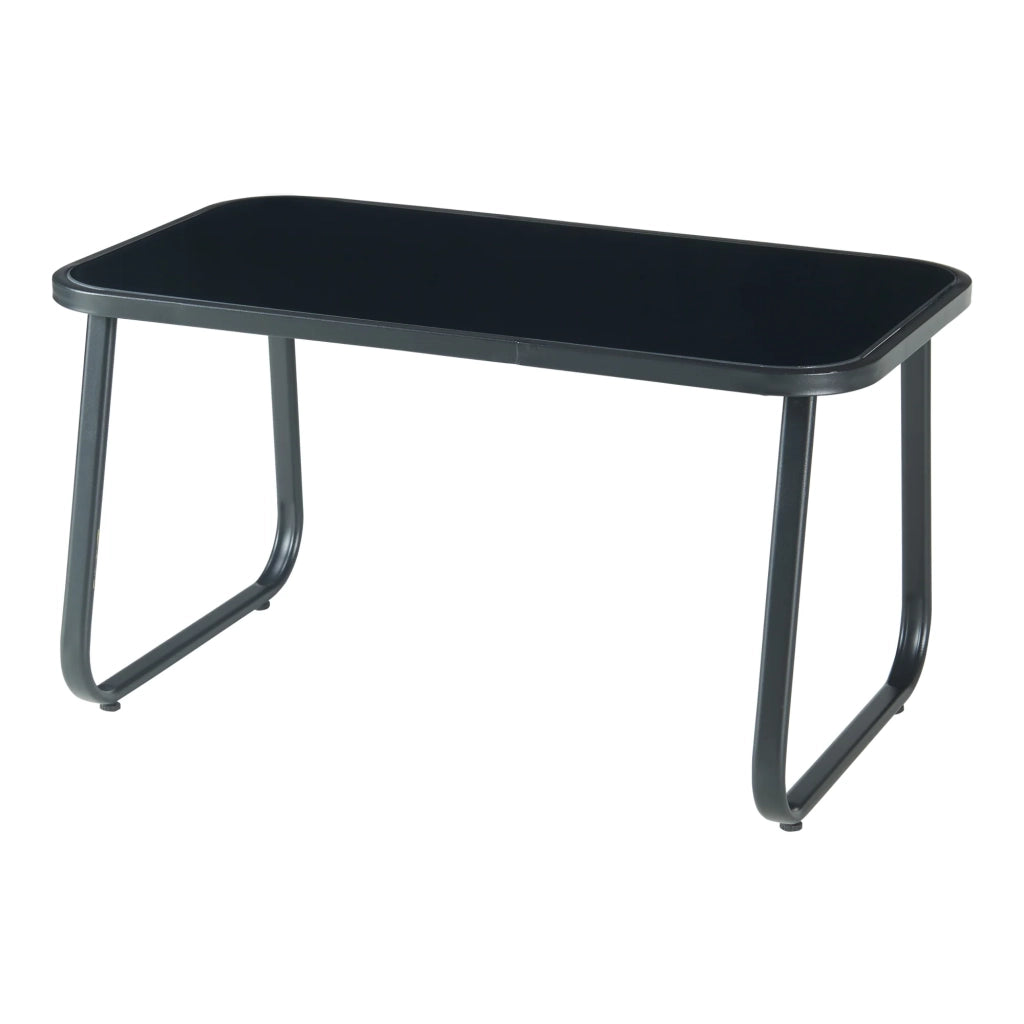 Set di mobili da giardino in acciaio nero da 4 pezzi 03_0009421