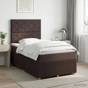 Letto box spring con materasso Marrone Scuro 120 x 190 cm 3454357