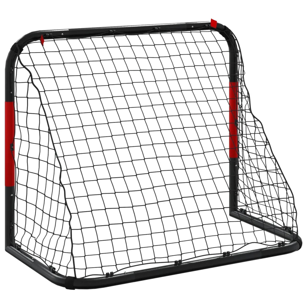 Porta da Calcio con Rete Rossa e Nera 90x48x71 cm in Acciaio CFW8596007