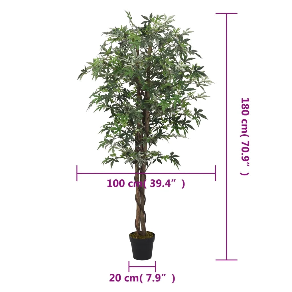Acero Artificiale 672 Foglie 180 cm Verde CFW3285358