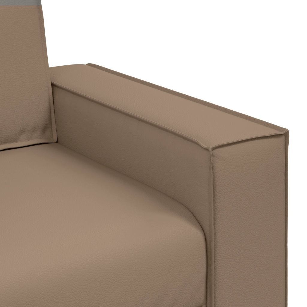 Divano a due posti  Cappuccino 140 cm in finta pelle