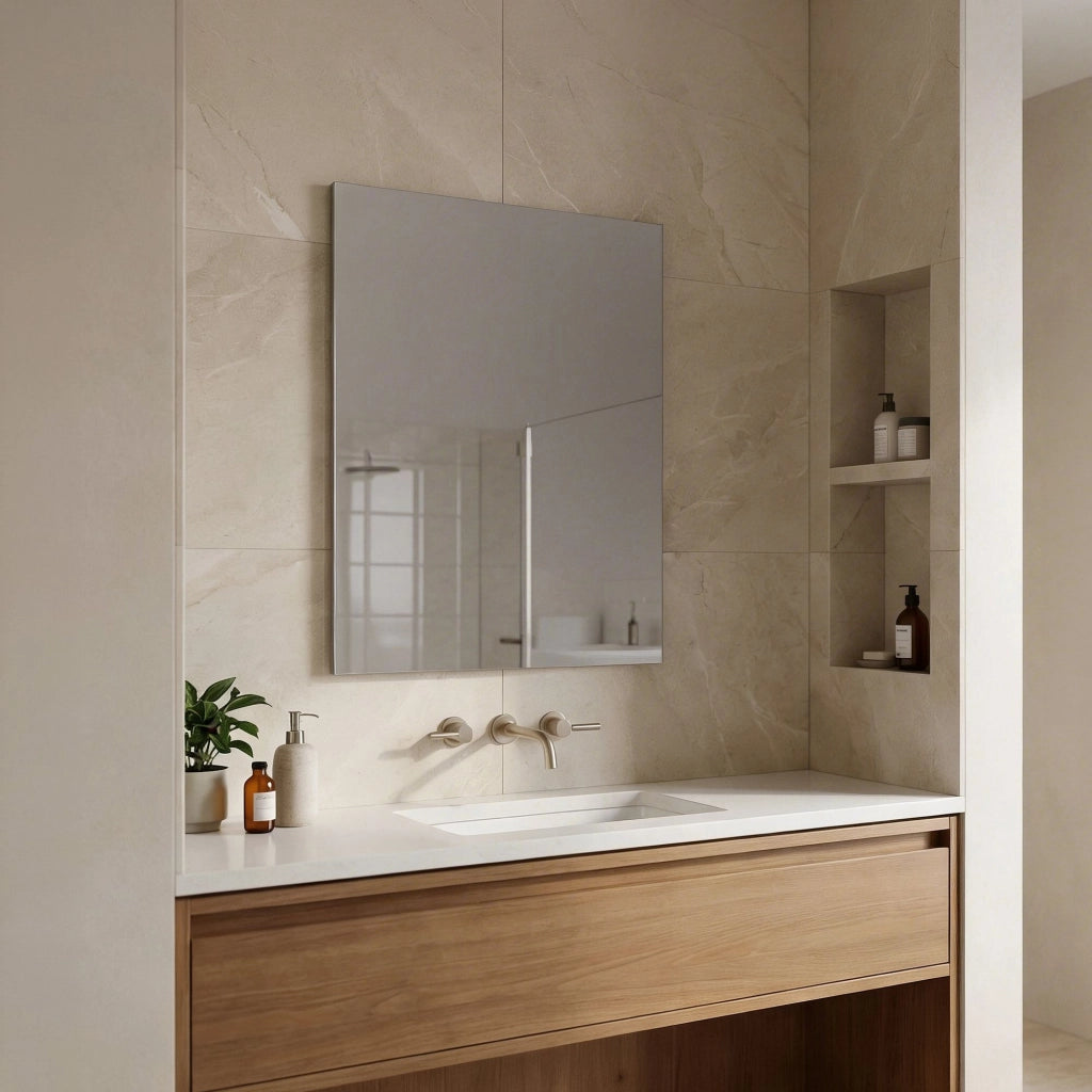 Specchio decorativo in legno "Desna 50" - 55 x 2 x 64 cm - Trasparente