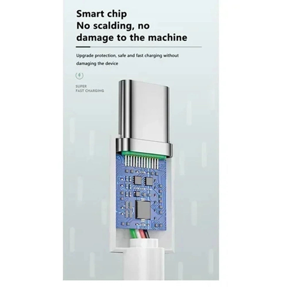 Trade Shop - Cavo Ricarica Rapida Trasferimento Dati Da Usb 2.0 - Type-c 1 Mt 3.1a Flessibile Q-sj1c -