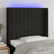 Testiera a LED nero 93x16x118/128 cm in Tessuto 3124270