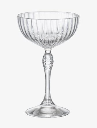 Set 4 Calici america 20s in vetro cocktail coupe Vintage bormioli
