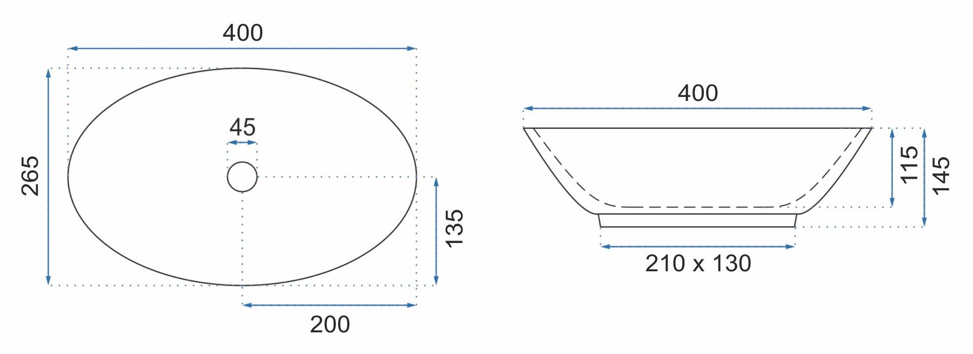 Lavabo Da Appoggio Rea Pamela Mini