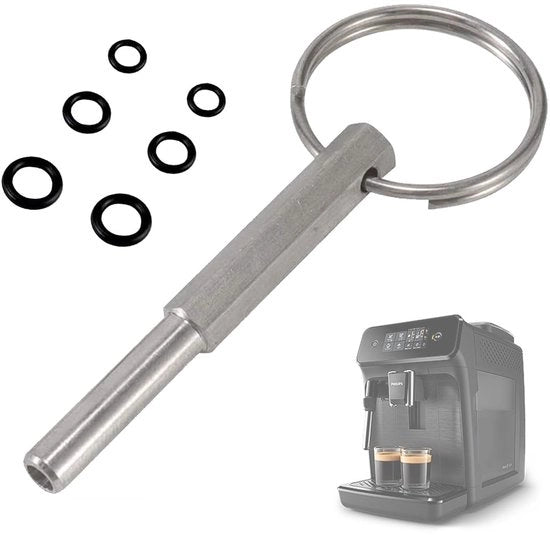 Chiave per coperchio ovale per macchina del caffè, con anello di chiusura, chiave per coperchio ovale per macchina del caffè, strumento di riparazione per coperchio ovale per macchina del caffè, per macchine del caffè automatiche Jura/Krups/Aeg