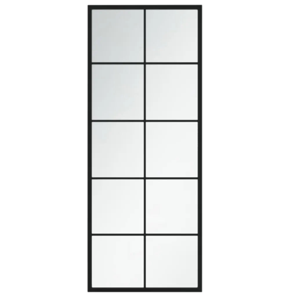 Specchio da Parete | Specchio decorativo Nero 100x40 cm in Metallo