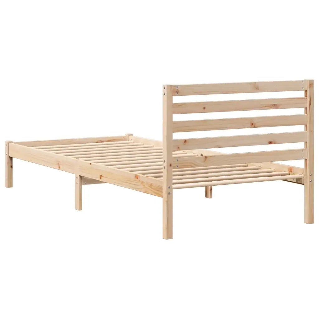 Struttura del letto-Giroletto Marrone 100 x 220 cm Pino massello 437759