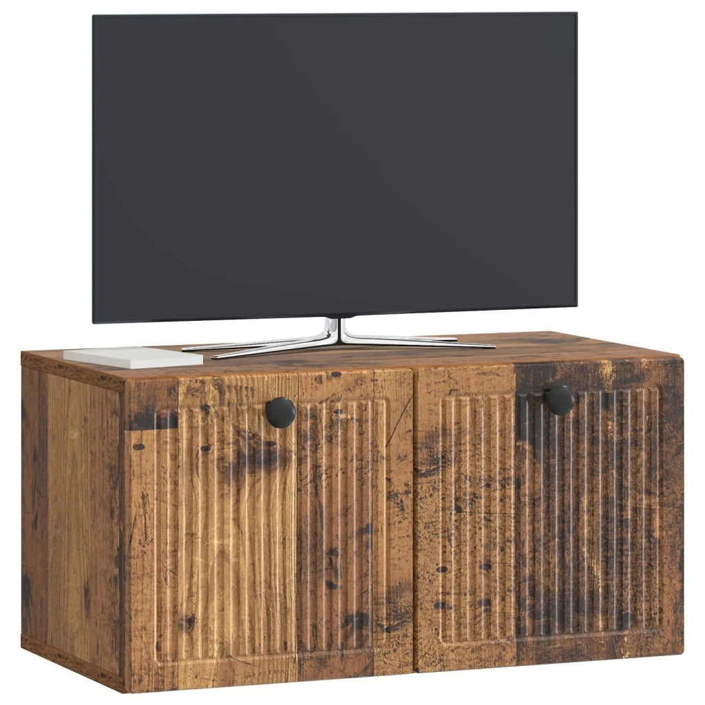 Mobile Porta TV da Muro Legno antico 59,5 x 31 x 30 cm