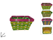 1 Pezzo Cestino Decorativo Rettangolare Pasquale Pasqua 16 x 12 cm 3 Colori