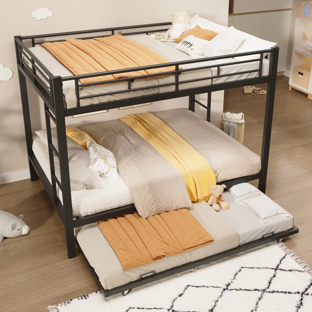 Letto a castello funzione estrabile metallo 140x200 cm