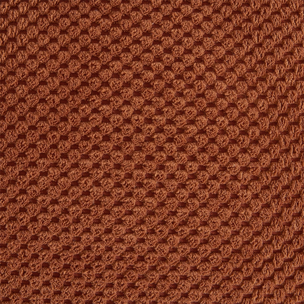 Divano angolare reversibile in tessuto trapuntato, 3 posti, terracotta
