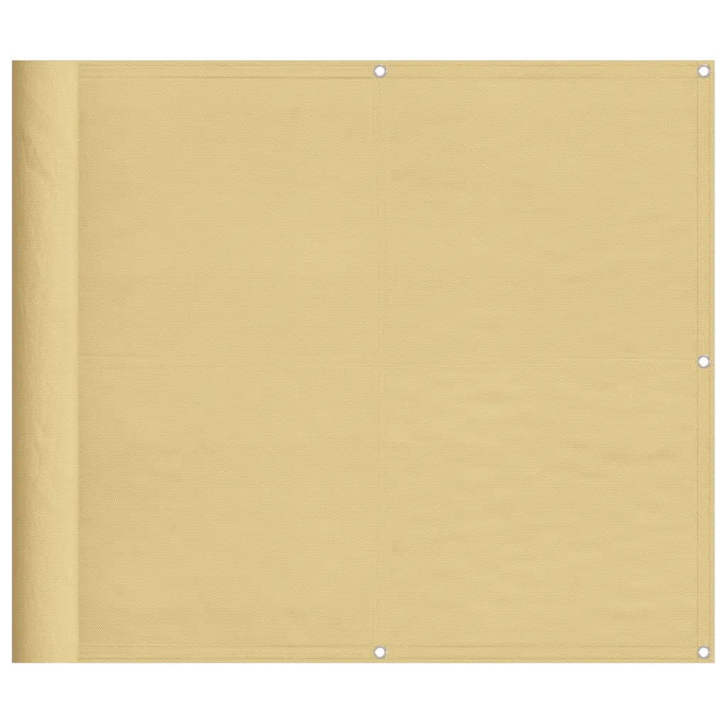 Paravento da Balcone Sabbia 90x500 cm 100% Poliestere Oxford