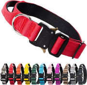 Cinturone per Cani Premium Adattabile con Maniglia e Chiusura Metallica per Cani Grandi - Rosso - M
