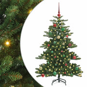 Albero di Natale Artificiale-Albero Natalizio con Rami Pieghevoli Verde 150 cm 309566