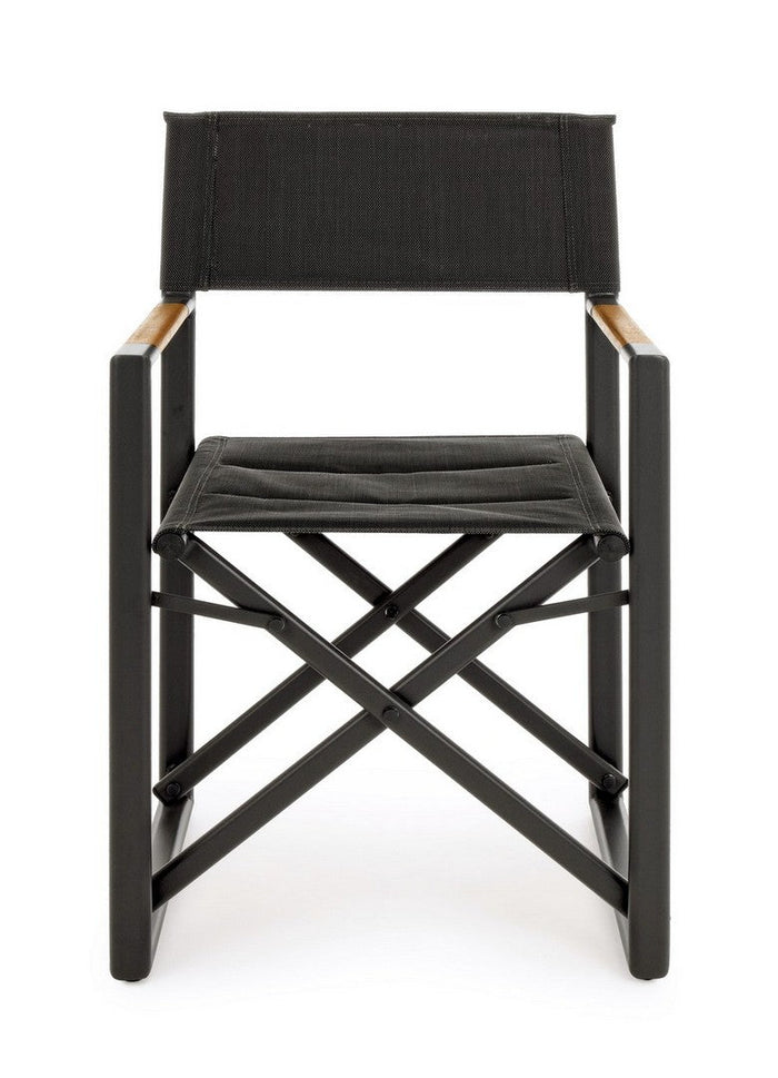 Set 2 Sedie Pieghevoli da Regista 51x54x86 cm in Alluminio Lagun Antracite