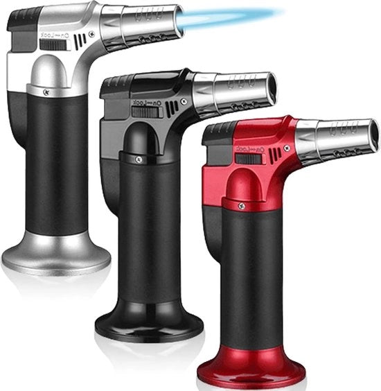 Tre pezzi - bruciatori a gas con chiusura di sicurezza, riutilizzabili - bruciatore per crème brulée e grigliata per camper, bruciatore a gas per solderatura.