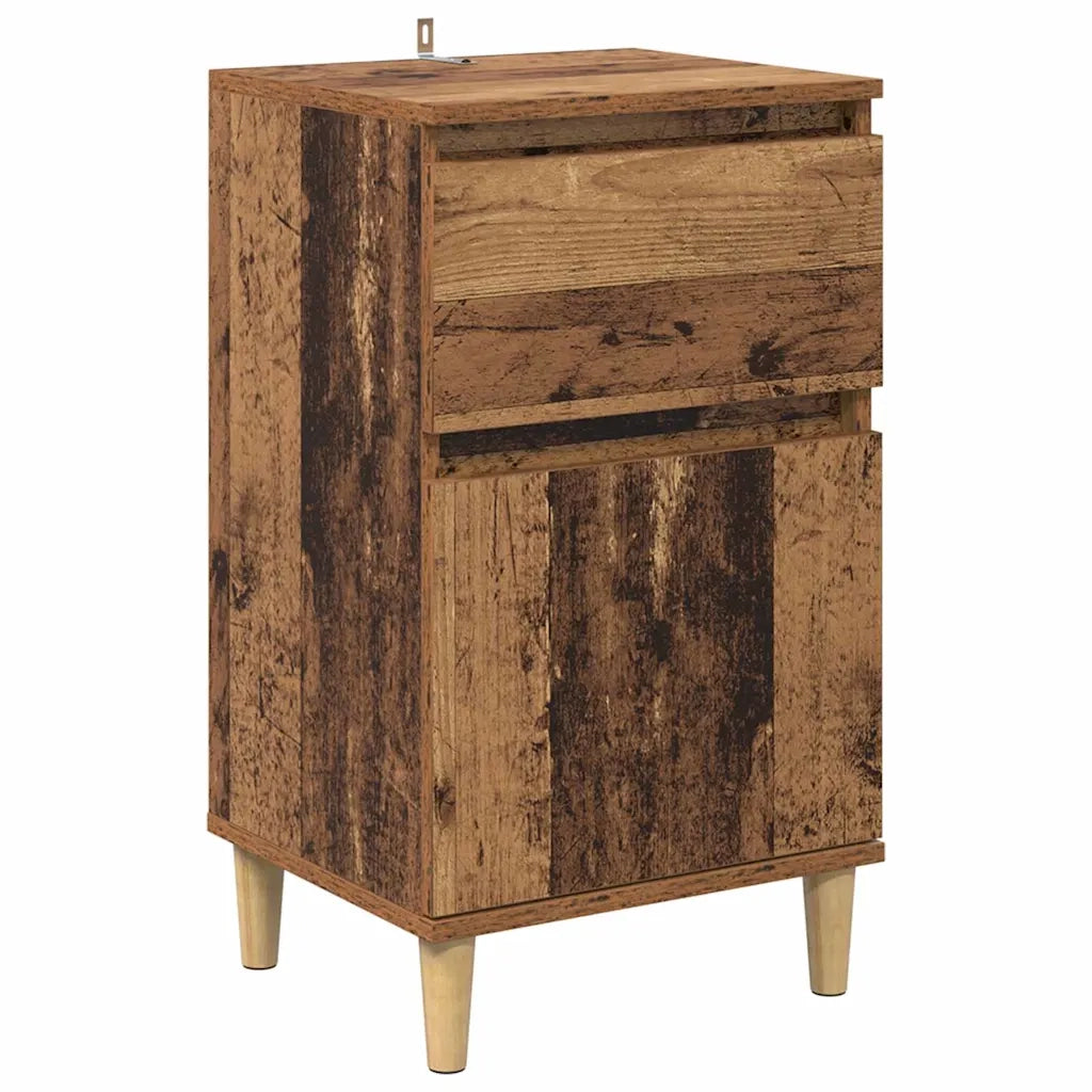 Armadio da Notte con cassetto Legno vecchio 40 x 35 x 70 cm