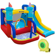 CASTELLO GONFIABILE 4 IN 1 CON SCIVOLO E PISCINA 265 X 260 X 200 CM MULTICOLORE