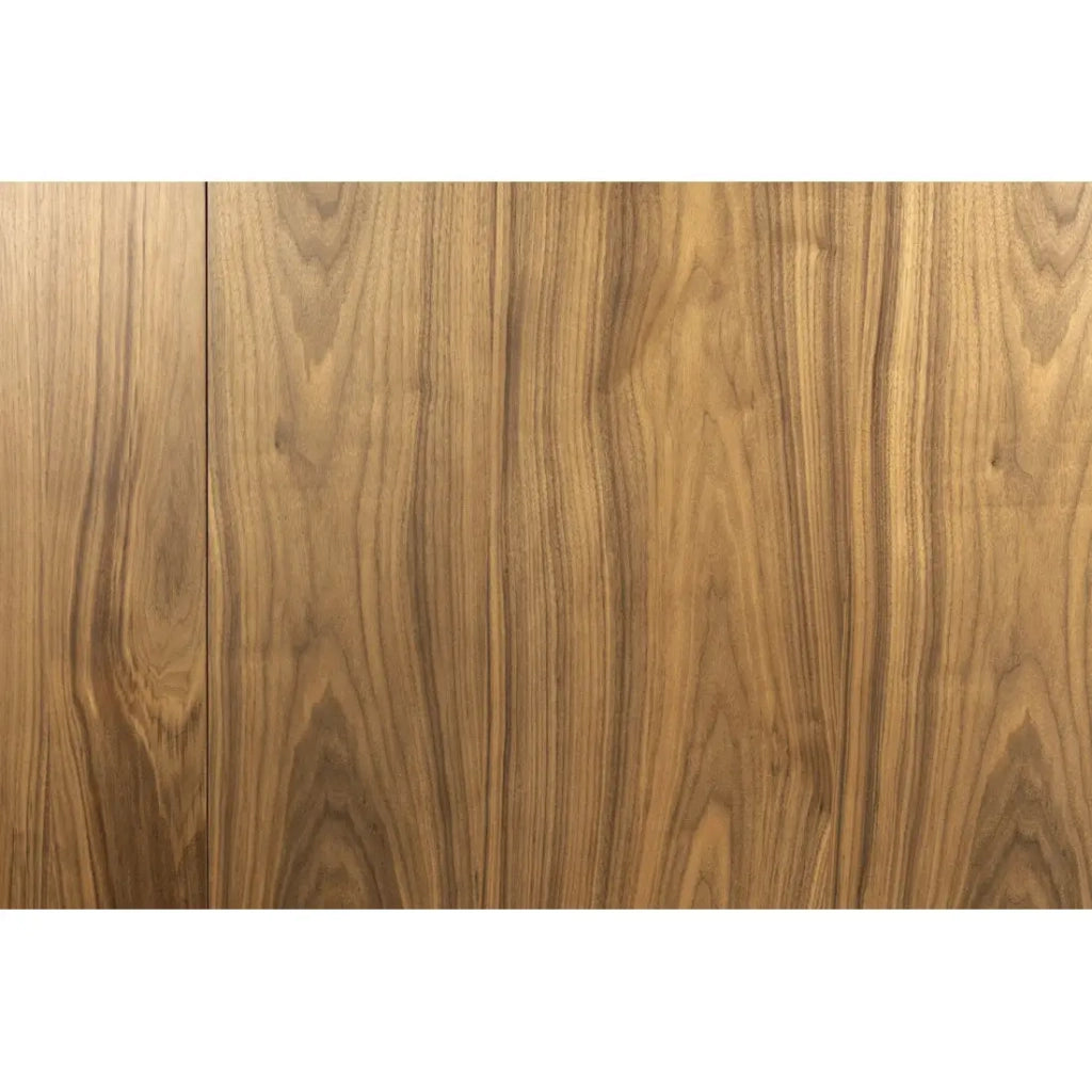 Tavolo da pranzo RADIAM – MDF impiallacciato noce scuro e metallo – 200-320 cm – Allungabile
