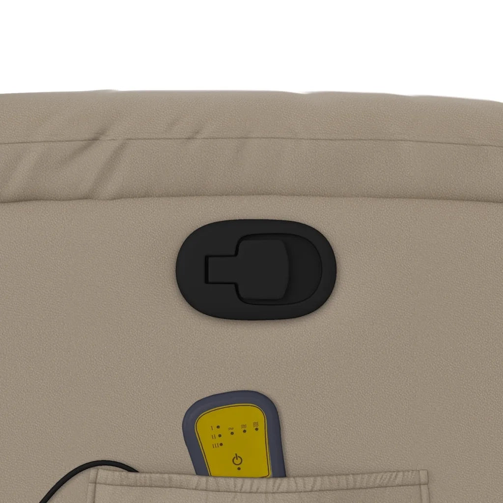 Poltrona Massaggiante | Sedia Relax Reclinabile cappuccino in Similpelle