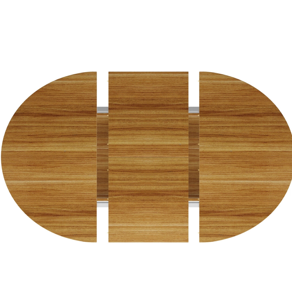 Tavolo da pranzo allungabile 118-158 cm in MDF e metallo marrone