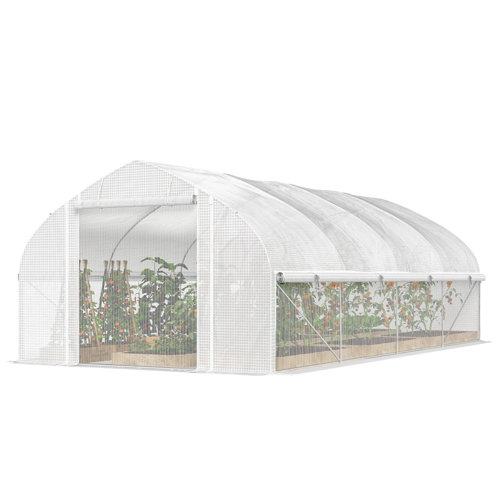 Serra Tunnel 6x3x2 m ¨C zephmum ¨C Bianco con Malla Anti UV