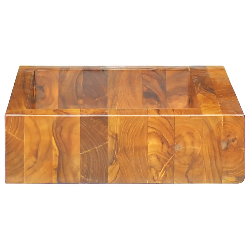 Lavabo in Legno Massello di Teak 50x35x10 cm 326163