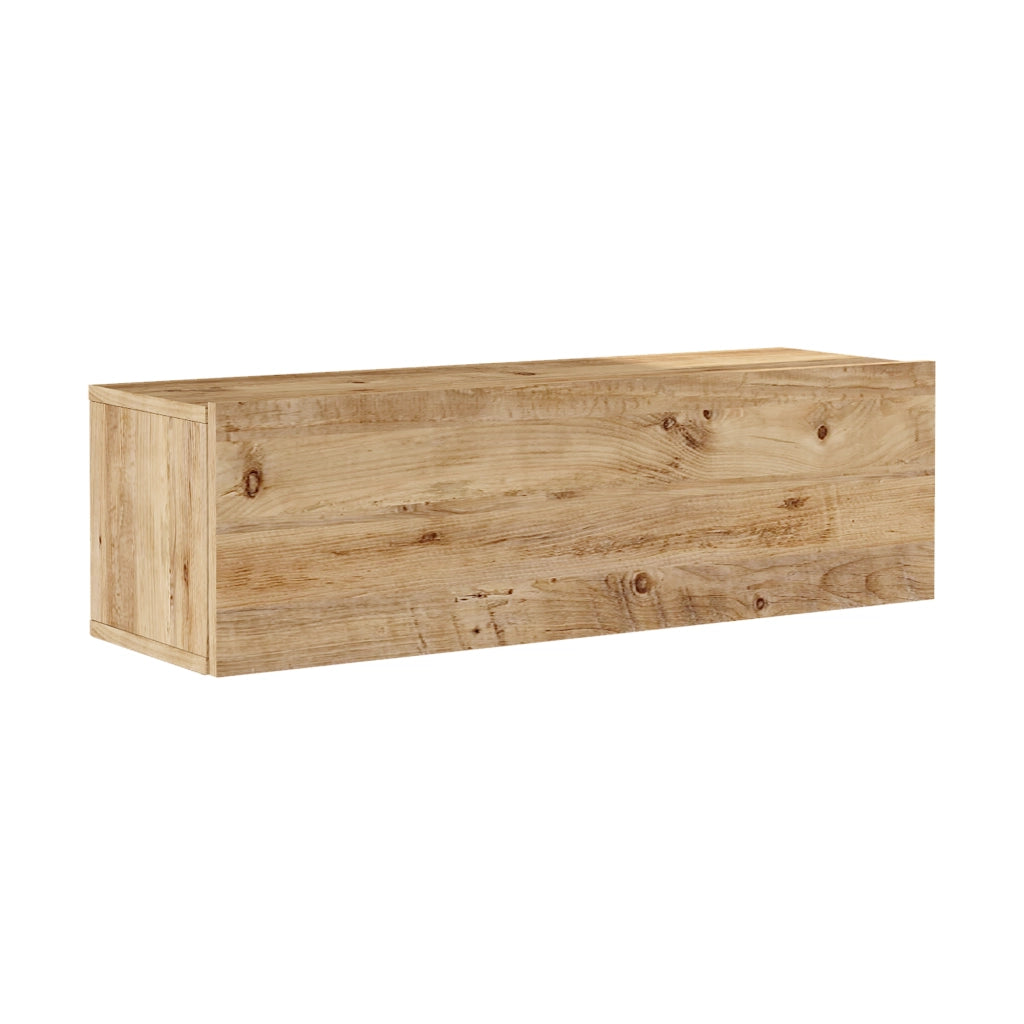 Mobile Porta TV Lapinlahti con Anta a Ribalta Consolle da Parete 100 cm - Rovere Rustico [en.casa]