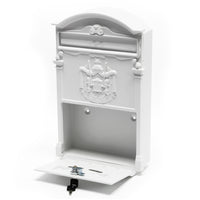 Cassetta postale classica con stemma colore bianco 260 x 90 x 400 mm