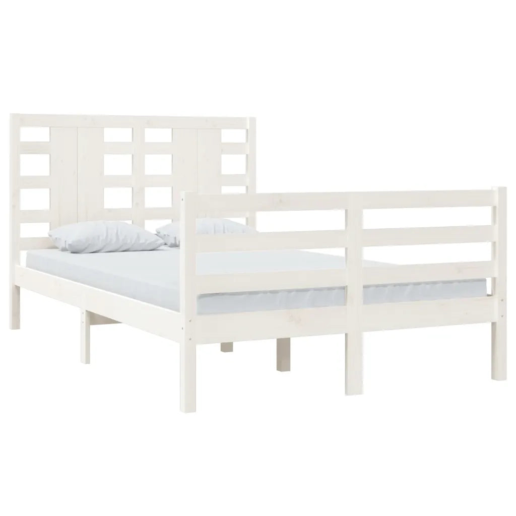Giroletto senza Materasso-Struttura Letto Bianco 120x200 cm Legno Massello Pino 907458