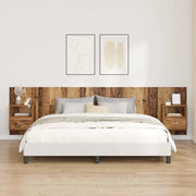 Testata con Comodino 3 pz-Set di 3 Testiera con Contenitore Legno vecchio Legno multistrato 497279