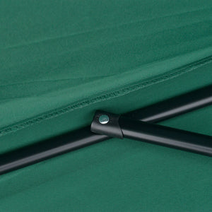 Ombrellone da Giardino 2,6x1,3x2,3 m Palo Ø38 mm Semicircolare in Alluminio Shade Verde