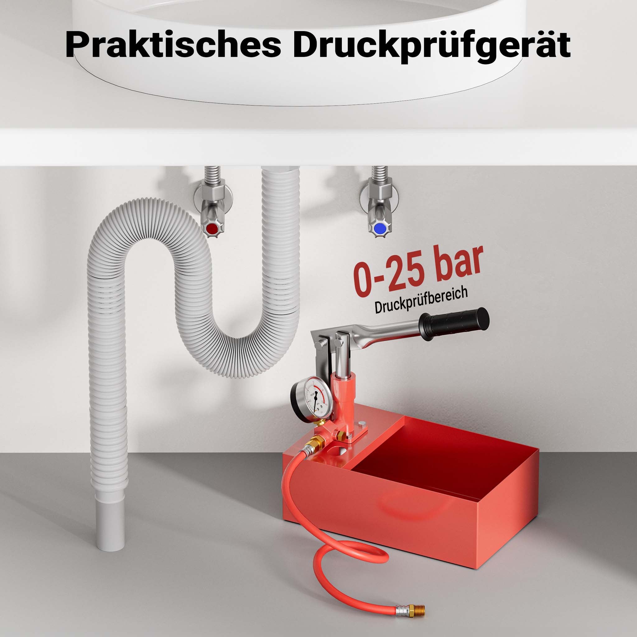 Pompa di riempimento e collaudo 25 bar per impianto solare riscaldamento acqua