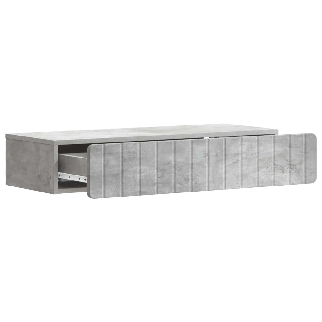 Tavolino da Parete Laterale Grigio Cemento 87,5 x 34,5 x 17 cm 898328