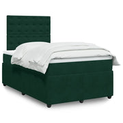 Giroletto a Molle con Materasso Verde Scuro 120x200 cm Velluto 3294625