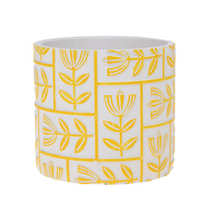 Set 6 Contenitori Decorativo Disegno Rilievo Ø 11 H 10 cm