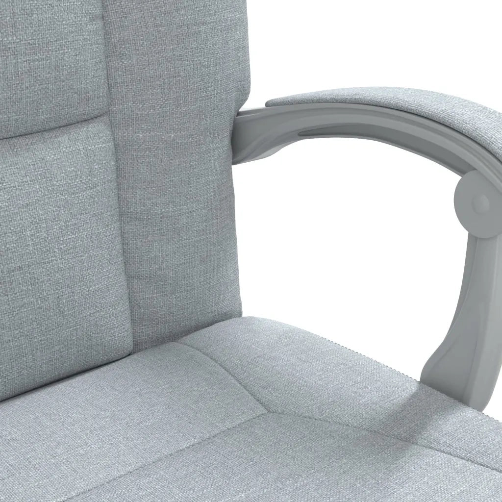 Poltrona da Ufficio Reclinabile Grigio Chiaro in Tessuto cod mxl 26798