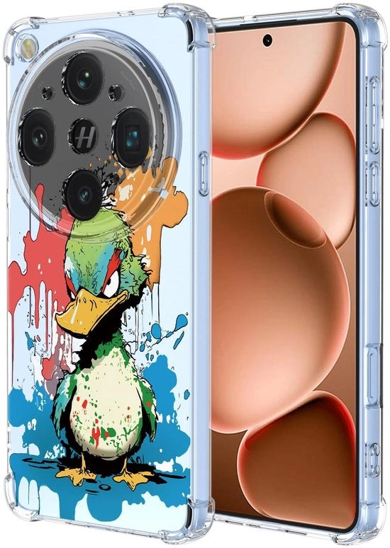 Custodia per smartphone schok- e krasbestendig - trasparente - leggera - modello per Oppo Find X9 Ultra - design tridimensionale - resistentente a graffi - custodia per smartphone