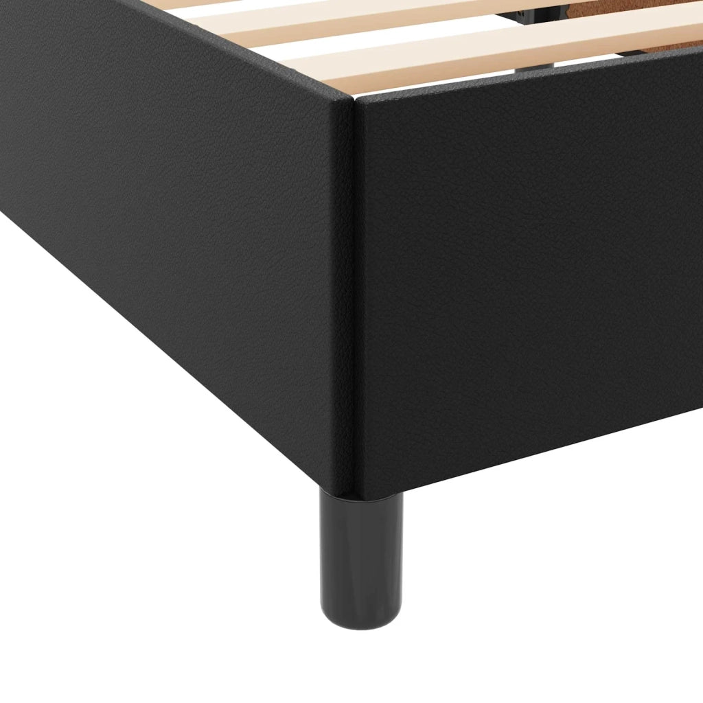 Struttura del letto con materasso Nero 120 x 190 cm Tessuto 3398989