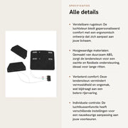 Sostegno Auto 3-Via Regolabile - Supporto alla Colonna Vertebrale - Progettazione Ergonomica - Materiale ABS di Alta Qualità - Comfort e Supporto