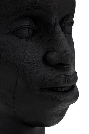 Statua Uomo Masai 25x56x25 cm in Poliresina Nero/Oro