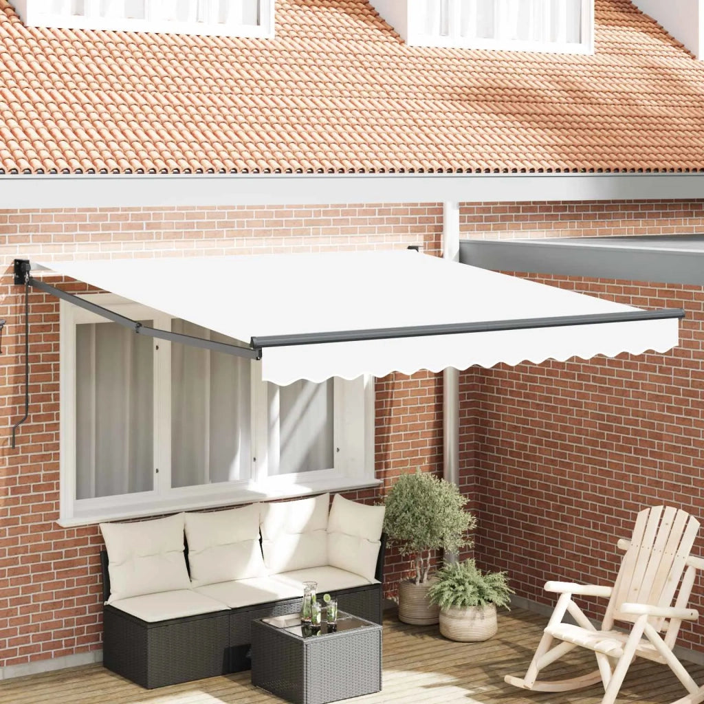 Tenda da Sole-Tenda parasole per balcone Bianco 300 x 250 x 165 cm Poliestere 846873
