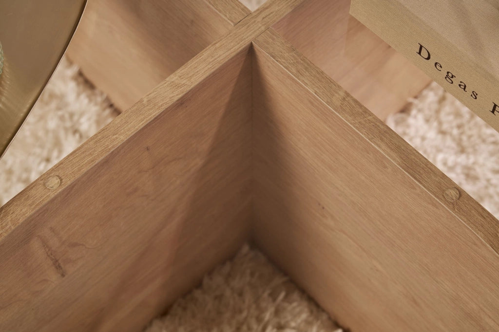 Tavolo basso in legno "Aeris" - 75 x 75 x 35 cm - Chêne Saphir Trasparente