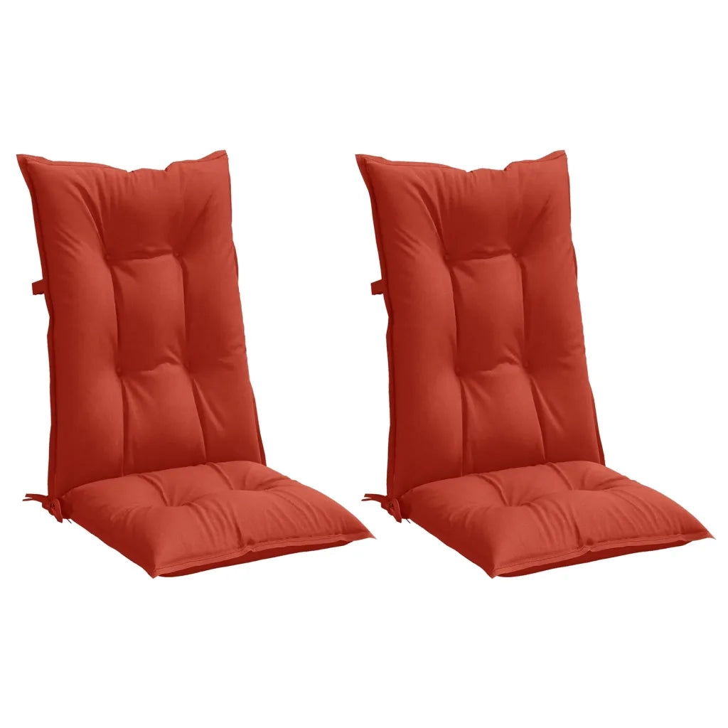 Cuscini Sedia Schiena Alta 2 Rosso MÃ©lange 120x50x7 Tessuto
